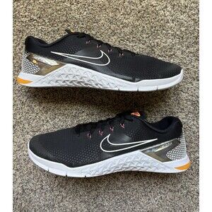 Nike Metcon 4 Black Metallic Silver Size 15 Men's